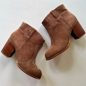 Splendid Lakota Ankle Boots in Dark Tan Suede Size 8.5